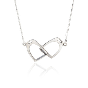 Silver Steed Two Stirrups Necklace