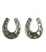 Load image into Gallery viewer, Silver Steed Horseshoe 3 Studs