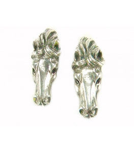 Silver Steed 3D Horse Head Studs 2