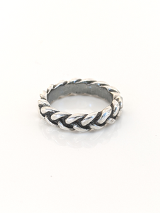 Silver Steed Plaited Ring 2