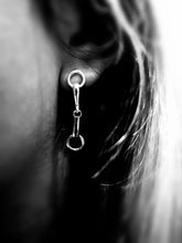 Load image into Gallery viewer, Silver Steed Snaffle Bit Stud Earrings