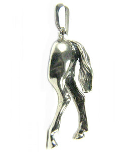 Silver Steed Hindquarters Silver Pendant