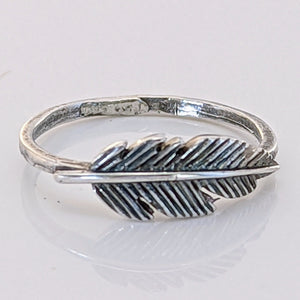 Silver Steed Feather Ring