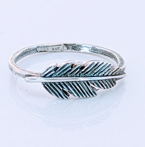 Silver Steed Feather Ring