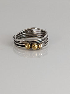 Silver Steed Silver Wired Band with Brass Balls