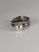 Load image into Gallery viewer, Silver Steed Silver Wired band with large Silver Ball