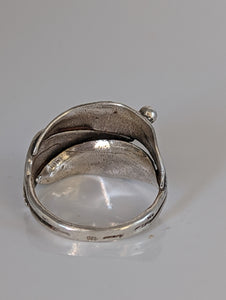 925 Silver Leaves Ring with Silver Buds – Nature-Inspired Gift