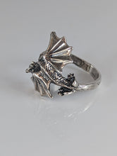 Load image into Gallery viewer, Silver Steed Fantasy Dragon Ring
