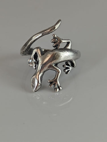 Silver Steed Lizard Ring