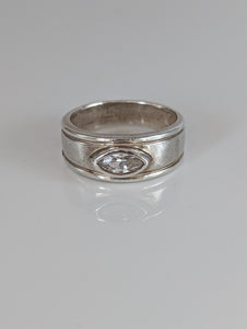 Silver Steed Silver Zirconia Band