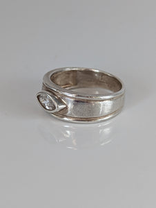 Silver Steed Silver Zirconia Band