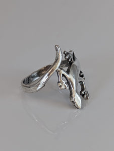 Silver Steed Lizard Ring