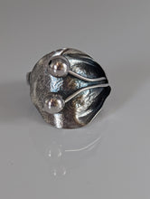 Load image into Gallery viewer, Silver Steed Big Leaf with Ornament Silver Ring