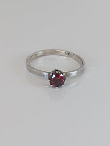 Silver Steed Silver Ruby Zirconia Ring