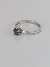 Load image into Gallery viewer, Silver Steed Silver Ruby Zirconia Ring