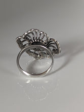 Load image into Gallery viewer, Silver Steed Large Unique Flower Handmade Silver Ring