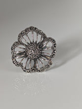 Load image into Gallery viewer, Silver Steed Large Unique Flower Handmade Silver Ring