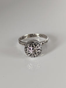Silver Steed Large Unique Ball Handmade Silver Ring