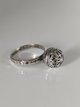 Load image into Gallery viewer, Silver Steed Large Unique Ball Handmade Silver Ring