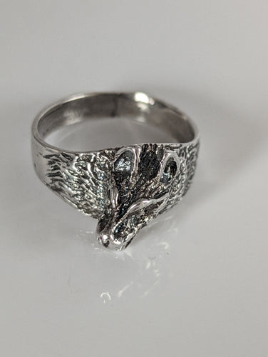 Silver Steed Wolf Silver Ring