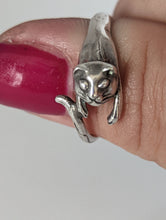 Load image into Gallery viewer, Silver Steed Jumping Cat Silver Ring
