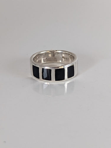 Silver Steed Black Mass Silver Band