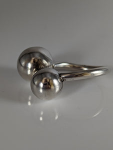 Silver Steed Extra Large Balls One Size Ring