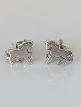 Load image into Gallery viewer, Silver Steed Small Silver Horse Studs