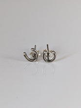 Load image into Gallery viewer, Silver Steed Small Horseshoe Stud Earrings 1