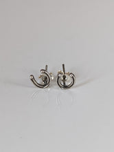 Load image into Gallery viewer, Silver Steed Small Horseshoe Stud Earrings 1