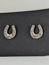 Load image into Gallery viewer, Silver Steed Horseshoe 3 Studs