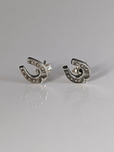 Load image into Gallery viewer, Silver Steed Horseshoe 3 Studs