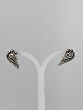 Load image into Gallery viewer, Silver Steed Long maned Horse Head Studs