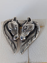 Load image into Gallery viewer, Silver Steed Long maned Horse Head Studs