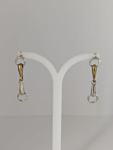 Silver Steed Snaffle Bit Stud Earrings