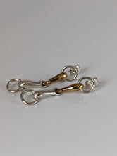 Load image into Gallery viewer, Silver Steed Snaffle Bit Stud Earrings