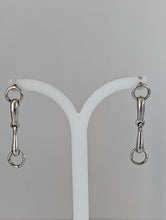 Load image into Gallery viewer, Silver Steed Snaffle Bit Stud Earrings