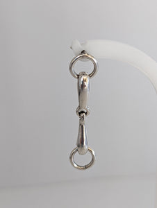 Silver Steed Snaffle Bit Stud Earrings