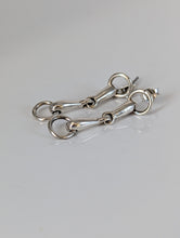 Load image into Gallery viewer, Silver Steed Snaffle Bit Stud Earrings