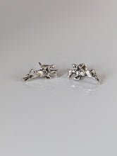 Load image into Gallery viewer, Silver Steed Jumping Horse&amp;Rider Studs