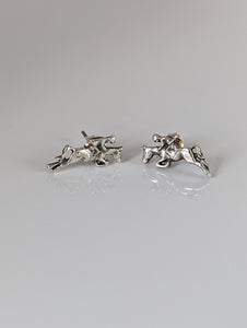 Silver Steed Jumping Horse&Rider Studs