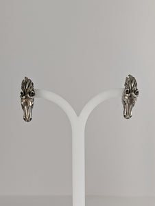 Silver Steed 3D Horse Head Studs 2