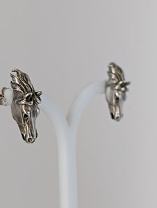 Silver Steed 3D Horse Head Studs 2