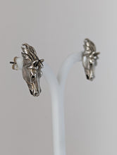 Load image into Gallery viewer, Silver Steed 3D Horse Head Studs 2