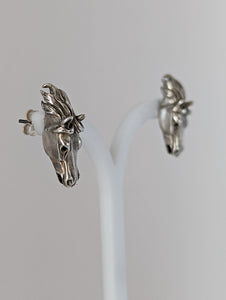 Silver Steed 3D Horse Head Studs 2