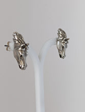 Load image into Gallery viewer, Silver Steed 3D Horse Head Studs 2