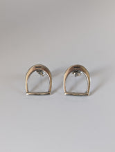 Load image into Gallery viewer, Silver Steed Stirrup Stud Earrings