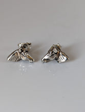 Load image into Gallery viewer, Silver Steed Horse Head Stud Earrings