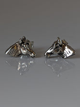 Load image into Gallery viewer, Silver Steed Horse Head Stud Earrings