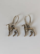 Load image into Gallery viewer, Silver Steed Dropped Greyhound Earrings
